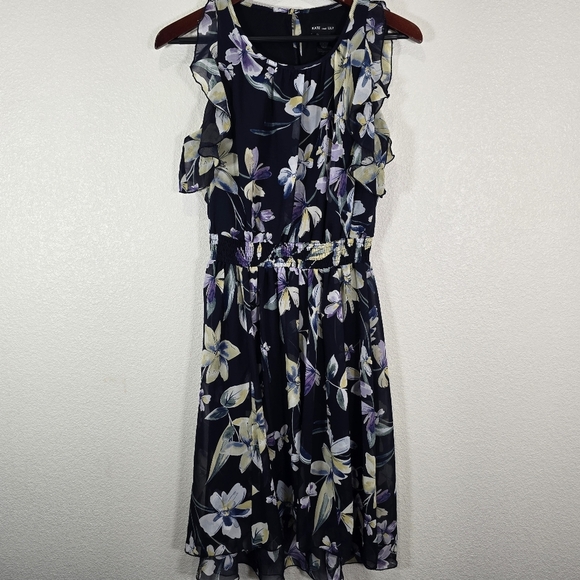 Kate and Lily Women's Size 8 Floral Ruffle‎ Sleeveless Flowy Midi Sun Dress - Picture 1 of 8